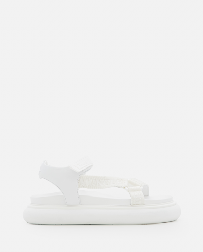 Shop Moncler Catura Sandals In White