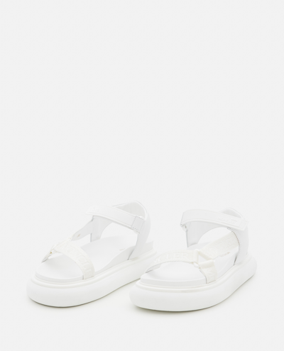 Shop Moncler Catura Sandals In White