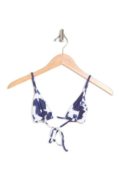 Shop Weworewhat Cooper Bikini Top In Navy Multi