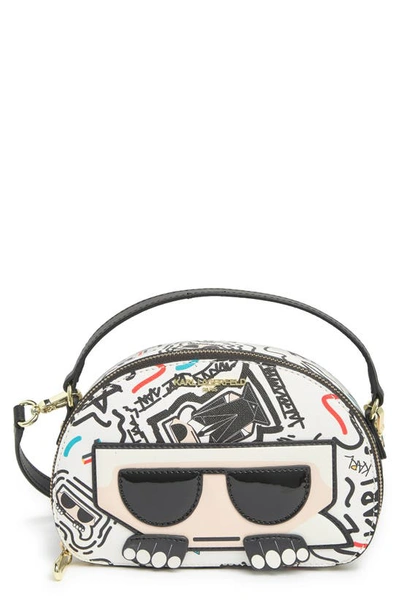 Shop Karl Lagerfeld Maybelle Top Handle Crossbody Bag In White