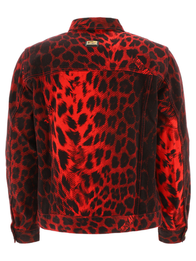 Shop Aries "leopard" Jacket In Red