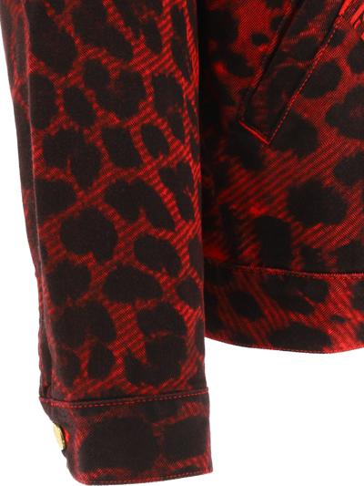 Shop Aries "leopard" Jacket In Red