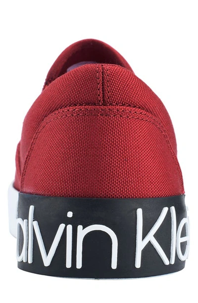 Shop Calvin Klein Ryor Slip-on Sandal In Red