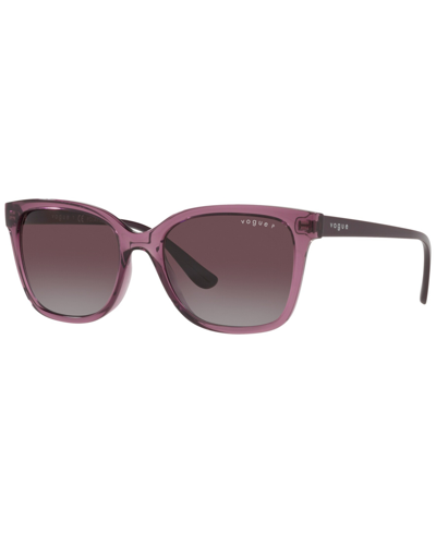 Shop Vogue Eyewear Women's Polarized Sunglasses, Vo5426s In Transparent Purple