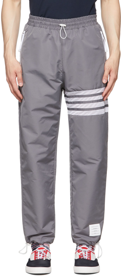 Shop Thom Browne Grey 4-bar Lounge Pants In 035 Med Grey