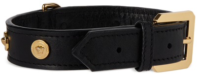Shop Versace Black Medusa Dog Collar In Z1008 Nero