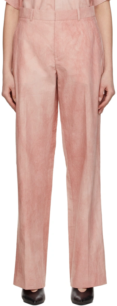 Shop Gauchère Pink Vinca Trousers In 9010 Old Rose Tie An