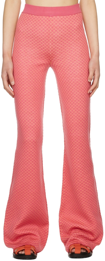 Shop Moschino Pink Virgin Wool Lounge Pants In A1206 Pink