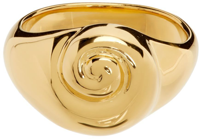 Shop Sophie Buhai Gold Small Nautilus Ring In 18k Gold Vermeil