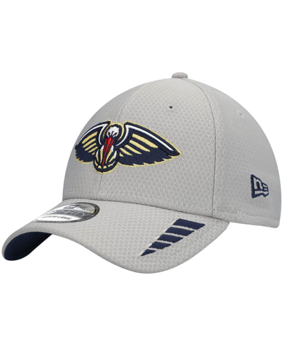 Shop New Era Men's Gray New Orleans Pelicans Rush 39thirty Flex Hat