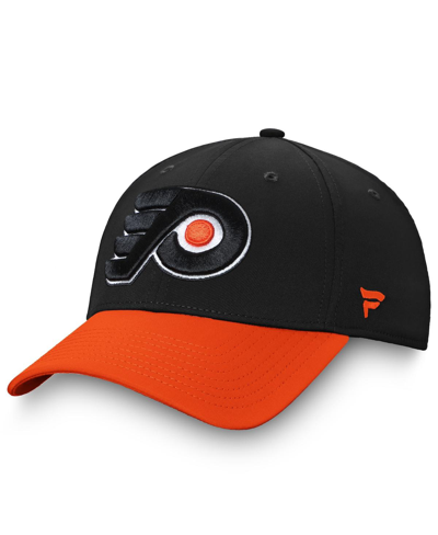 Shop Fanatics Men's Black, Orange Philadelphia Flyers Hometown Flex Hat In Black/orange