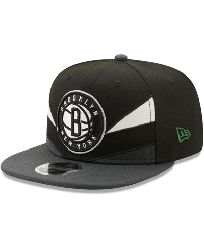 Shop New Era Men's  Black Brooklyn Nets Dynamic Original 9fifty Snapback Hat