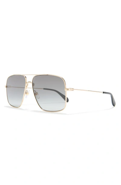 Givenchy 61mm Square Aviator Sunglasses In Gold Grey Shaded ModeSens