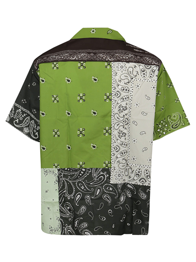 Shop Kenzo Patchwork Short Sleeves Shirt In Vert