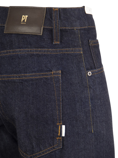 Shop Pt01 Dub - Straight Jeans In Dark Denim