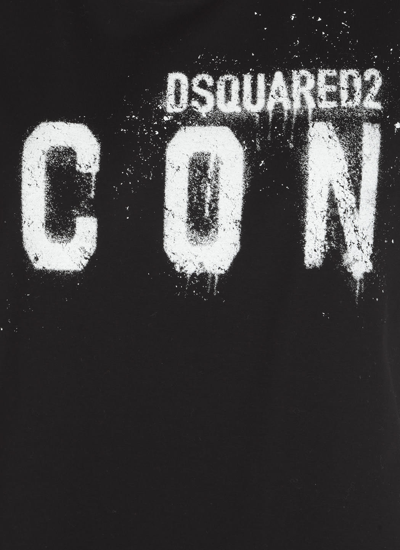 Shop Dsquared2 Icon Spray Dress In Black