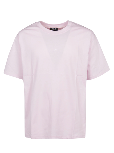 Shop Apc Kyle T-shirt In Fab Rose Pale