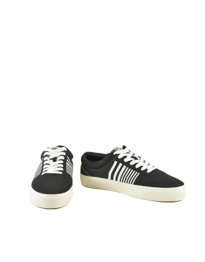 Shop Adno Mens Black White Sneakers In Black/white