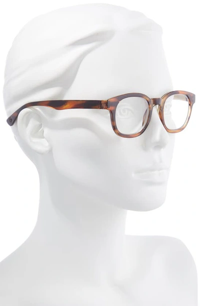 Shop Peepers Curtain Call 46mm Blue Light Blocking Reading Glasses In Tortoise Horn/ Clear