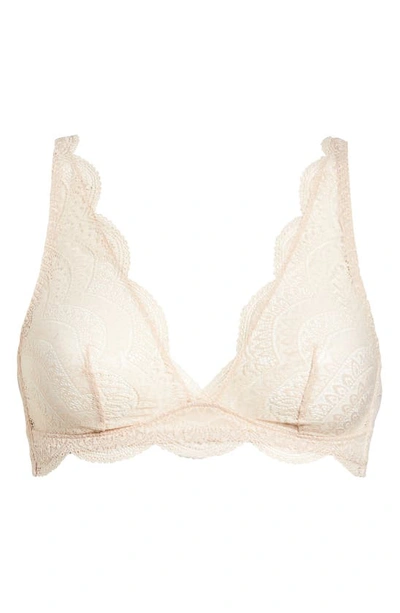 Shop Simone Perele Karma Triangle Bralette In Peau Rose