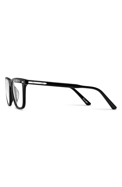 Shop Vincero Atwater 51mm Rectangular Blue Light Blocking Glasses In Black Clear