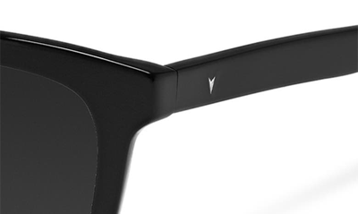 Shop Vincero Emery 56mm Polarized Round Sunglasses In Jet Black Smoke