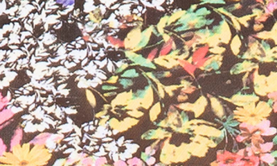 Afrm Isla Mesh Crop Shirt In Patchwork Floral