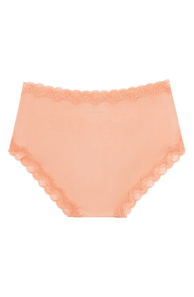 Shop Uwila Warrior Soft Silk Lace Trim Silk Briefs In Papaya Punch