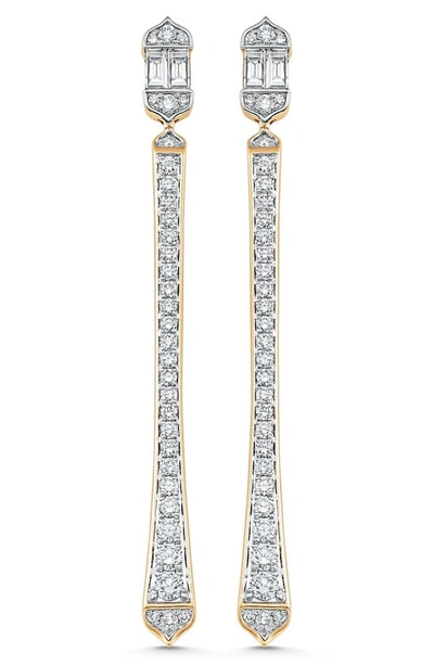 Shop Sara Weinstock Unity Diamond Drop Earrings In Yellow Gold