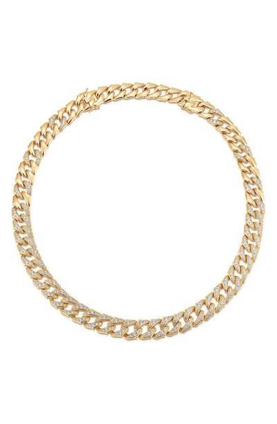 Shop Sara Weinstock Luci Diamond Link Collar Necklace In Yellow Gold