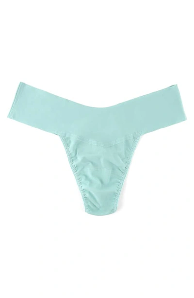 Shop Hanky Panky Breathe Natural Thong In Eucalyptus Green