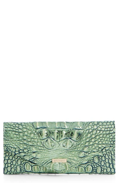 Shop Brahmin Veronica Melbourne Croc Embossed Leather Envelope Wallet In Agave