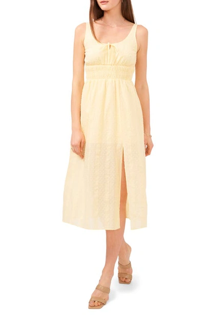 Shop 1.state Smocked Waist Cotton Midi Dress In Sun Yellow