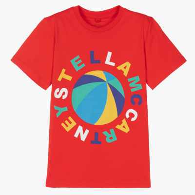 Shop Stella Mccartney Kids Teen Boys Red Graphic T-shirt