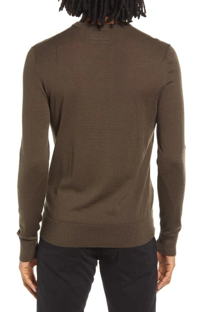 Shop Allsaints Mode Slim Fit Wool Sweater In Haze Green