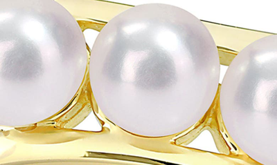 Shop Delmar 3.5-4mm White Cultured Freshwater Pearl Diamond Ring