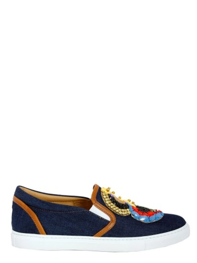 Shop Dsquared2 Slip-on With Applications In Blu