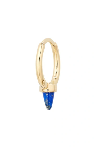 Shop Maria Tash Single Short Lapis Spike Hoop Earring In Yellow