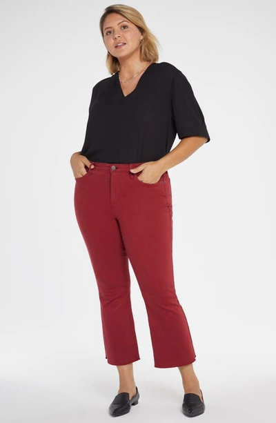 Shop Nydj Fiona Slim Ankle Flare Jeans In Boysenberry Reactive