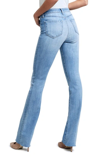 Shop L Agence Ruth High Waist Raw Hem Straight Leg Jeans In Summit