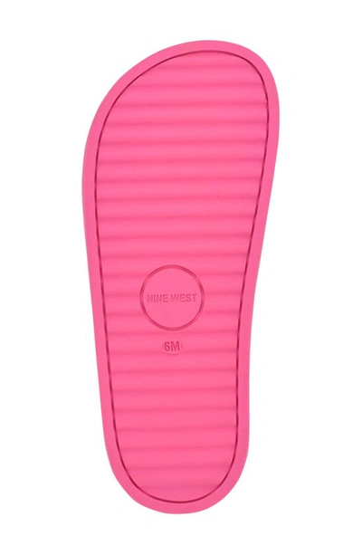 Shop Nine West Pool Platform Slide Sandal In Pink
