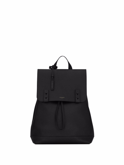 Shop Saint Laurent Sac De Jour Leather Backpack In Black