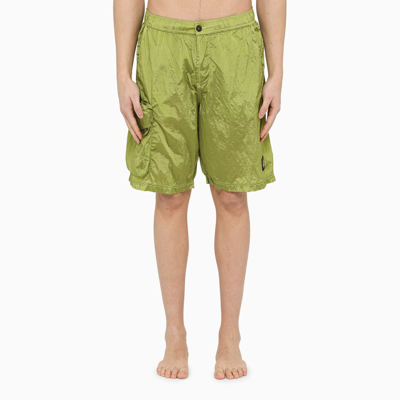 Shop Stone Island | Green Beachwear Shorts With Maxi Pocket In Yellow