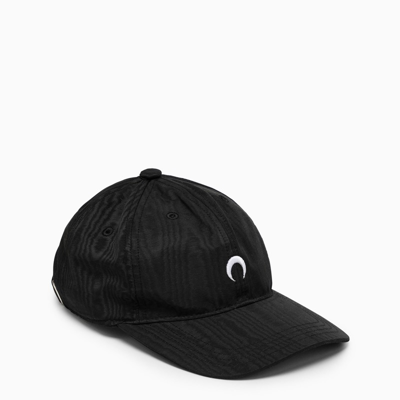 Shop Marine Serre Black Moon-embroidery Baseball Cap
