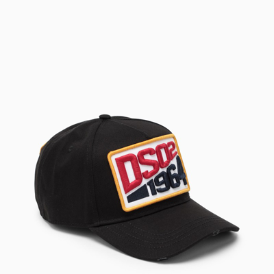 Shop Dsquared2 | Black Baseball Cap With Patch