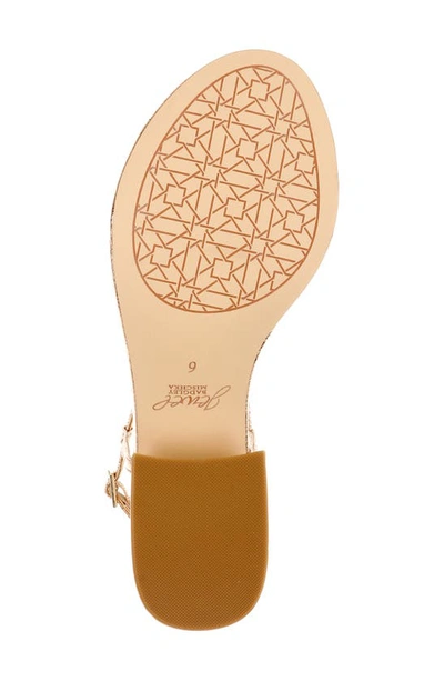 Shop Jewel Badgley Mischka Dasha T-strap Sandal In Rose Gold Textile