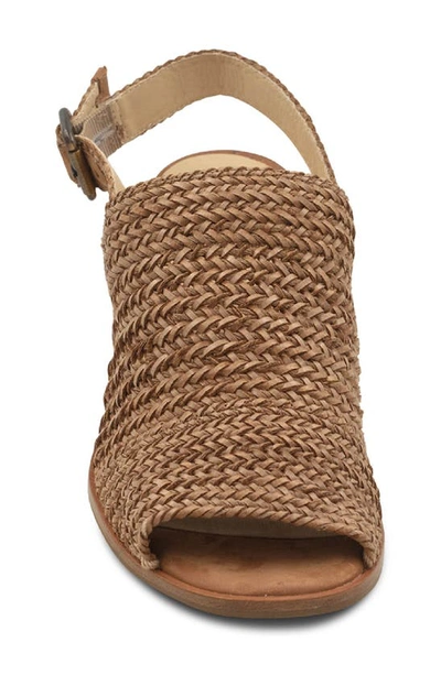 Shop Paul Green Lovely Woven Leather Sandal In Sisal Cuoio Woven Combo