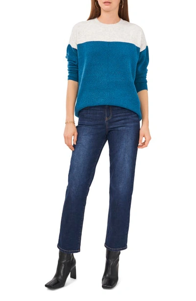Shop Vince Camuto Extend Shoulder Colorblock Sweater In Blueberry
