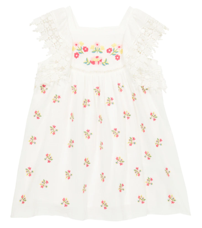 Shop Louise Misha Aguila Embroidered Cotton Dress In White