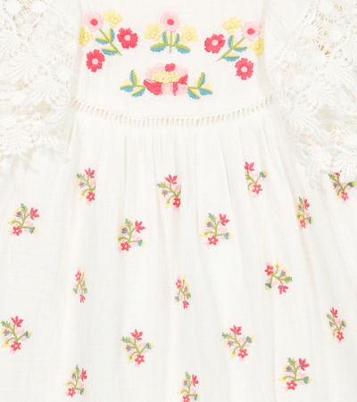 Shop Louise Misha Aguila Embroidered Cotton Dress In White